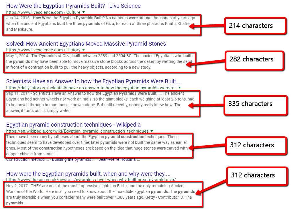 Быстрый   Google   поиск подтверждает это - давайте используем запрос «как были построены пирамиды» в качестве примера:
