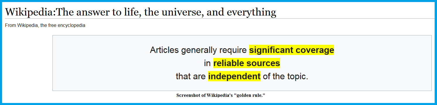 Это иногда называют Википедией   Золотое правило   «
