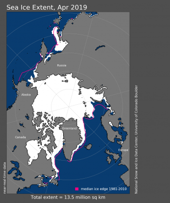 Апрель достиг нового рекорда арктической глубины морского льда