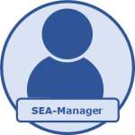 Менеджеры SEA позаботятся о рекламе в   Search Engine   ,  Менеджеры SEA планируют и управляют кампаниями, они занимаются оптимизацией и дальнейшим развитием в области SEA
